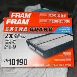 2x Fram Extra Guard Air Filter CA 10190 New In Box Toyota Corolla Scion Yaris
